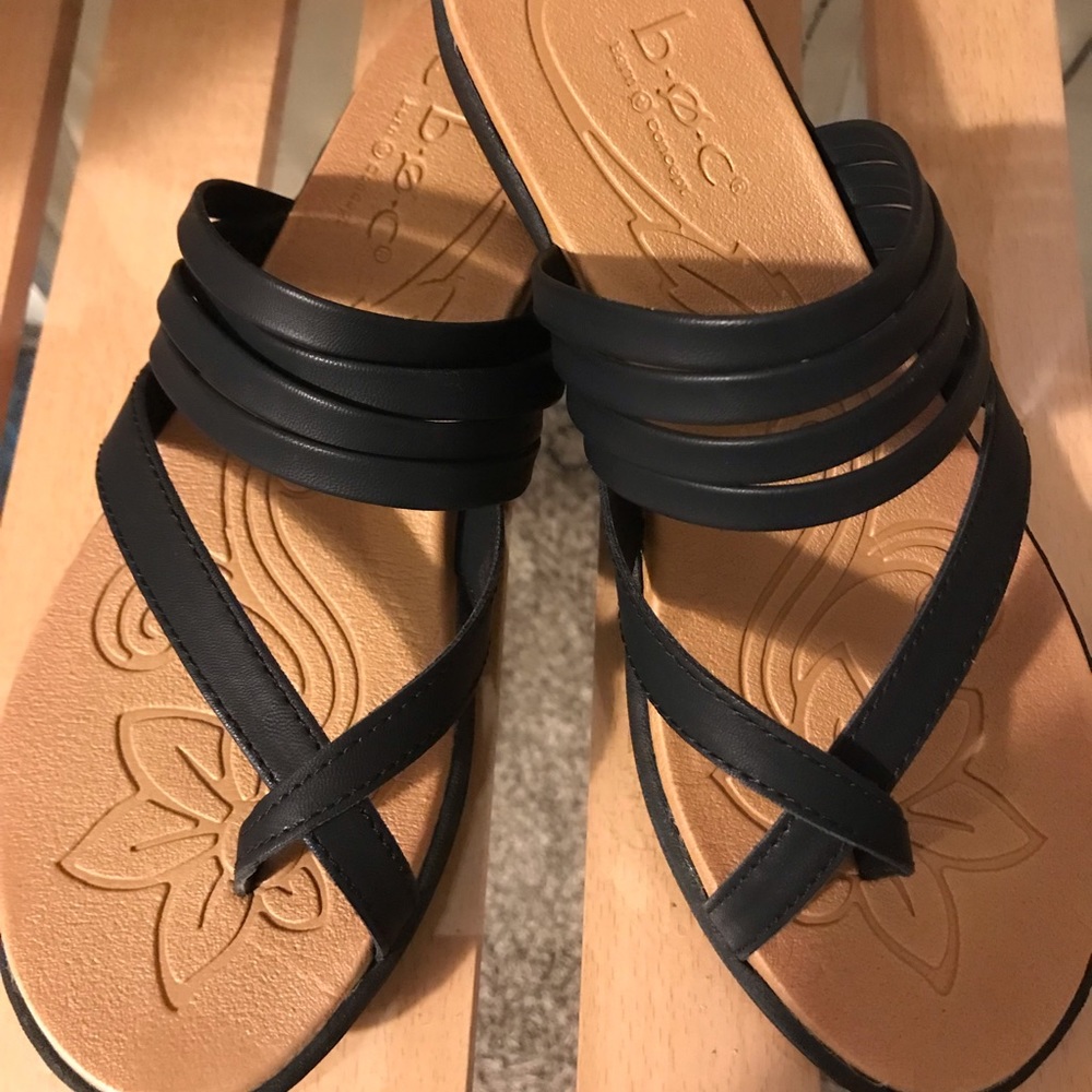 Alisha Black/Tan Sandals B.o.c Women Size 9